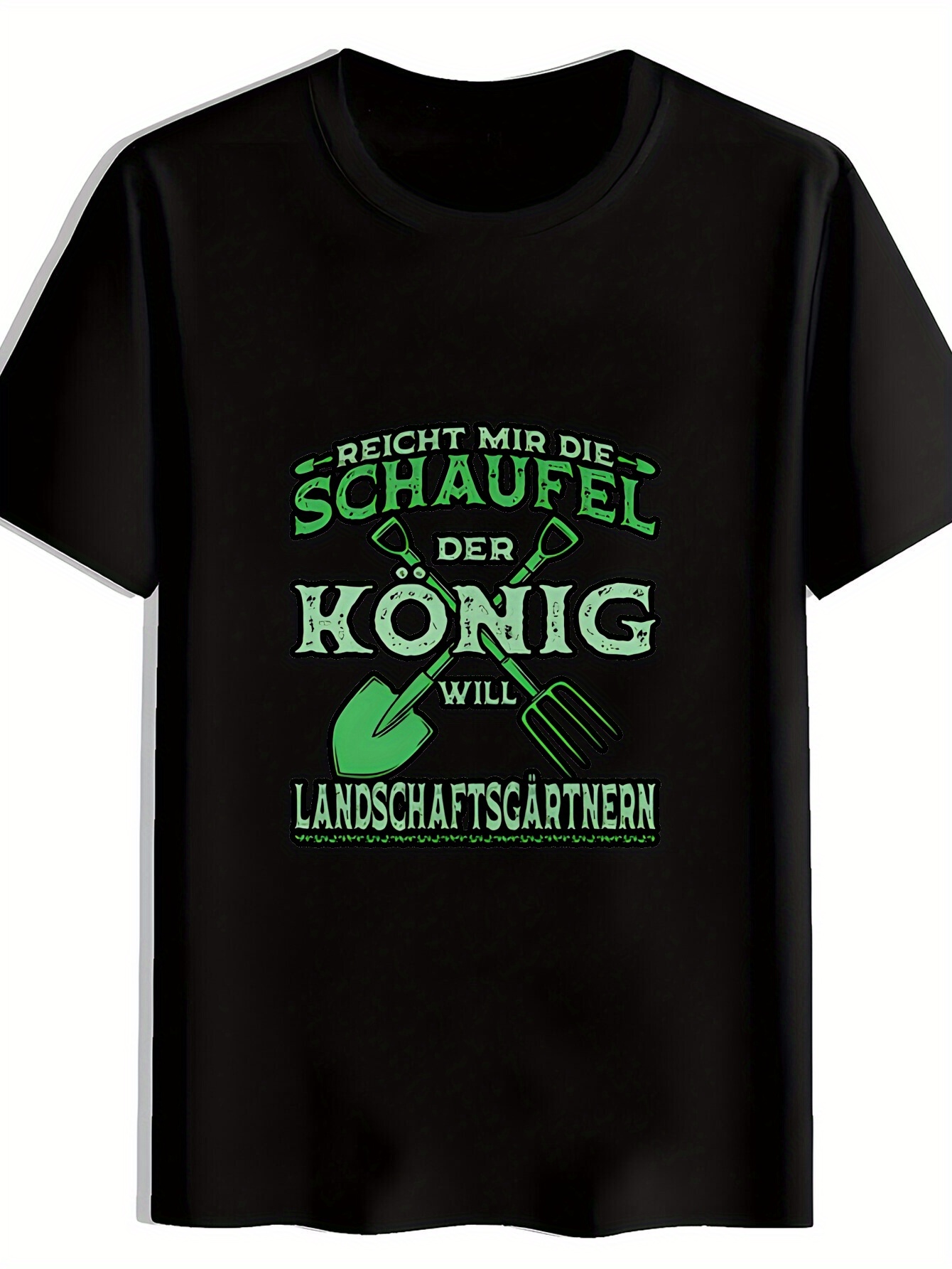 Gardening Tools - Men's casual short-sleeved T-shirt with black