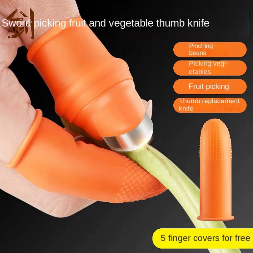 Gardening Tools Knife - 6pcs Steel Thumb Cutter Knife Set