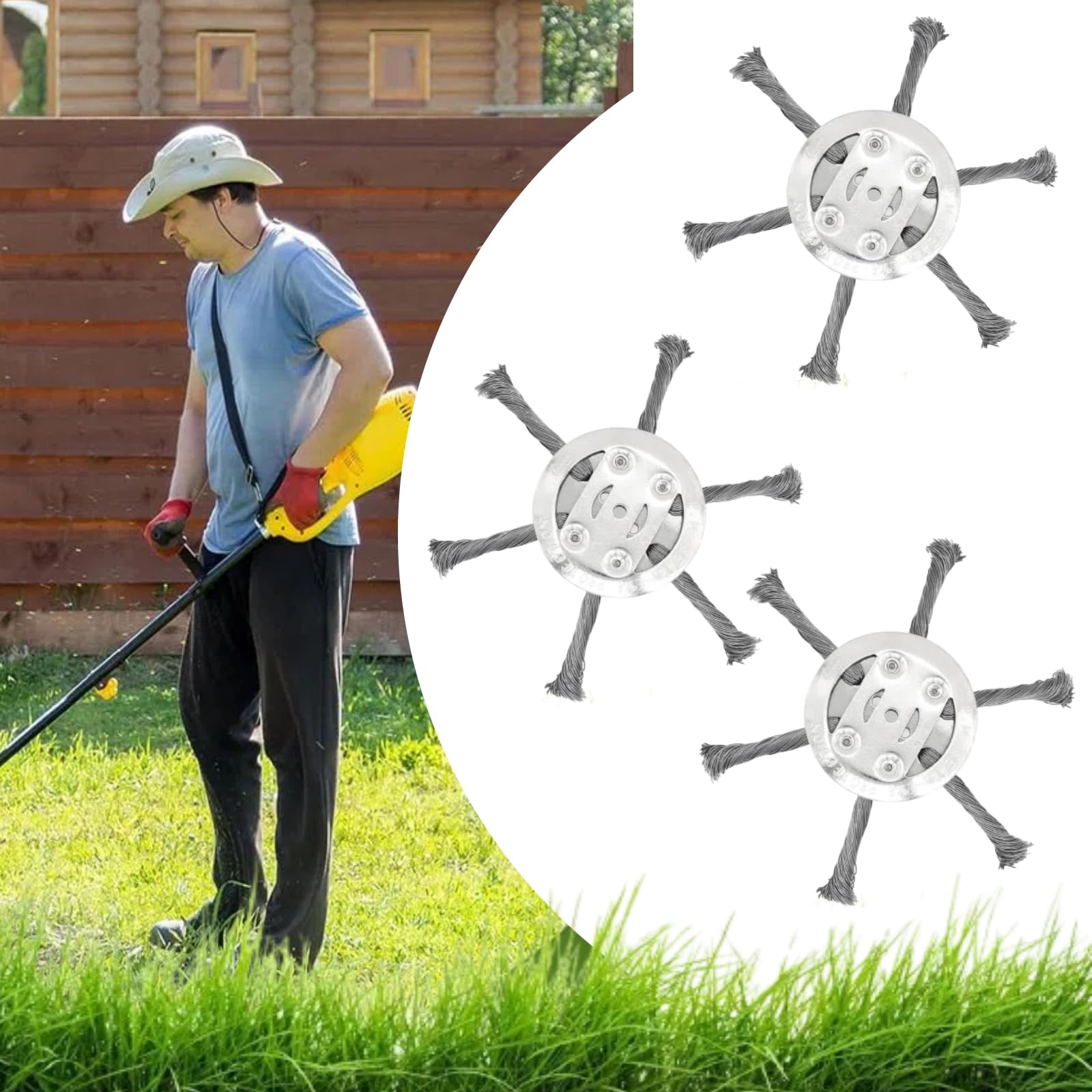 Gardening Tools To Remove Grass - Wear Resistant Weed Brush Head Steel