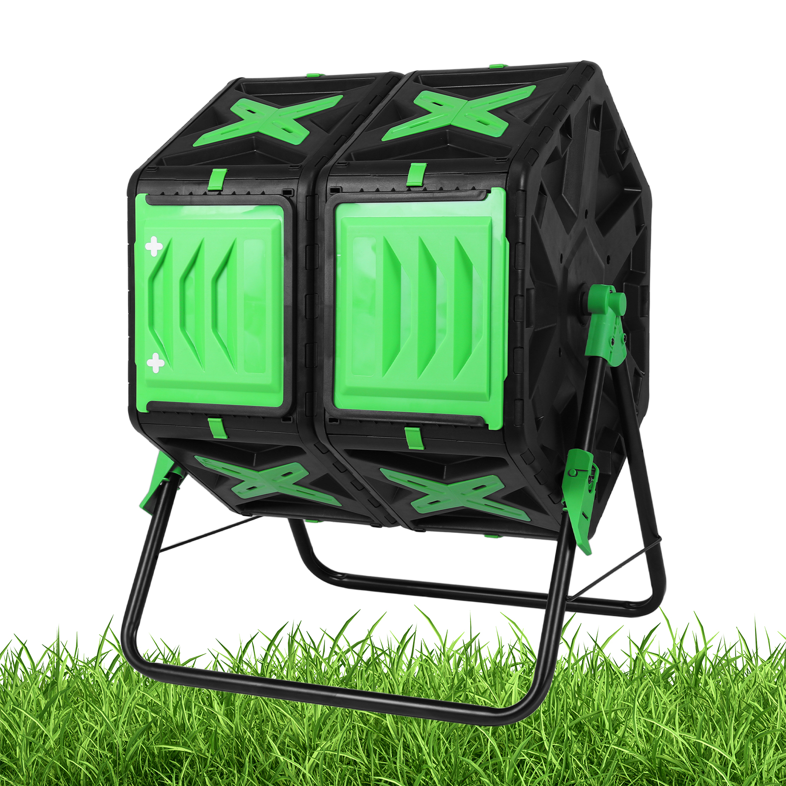 Compost Bin - 140L Dual Chamber 360°Rotating Large Composter