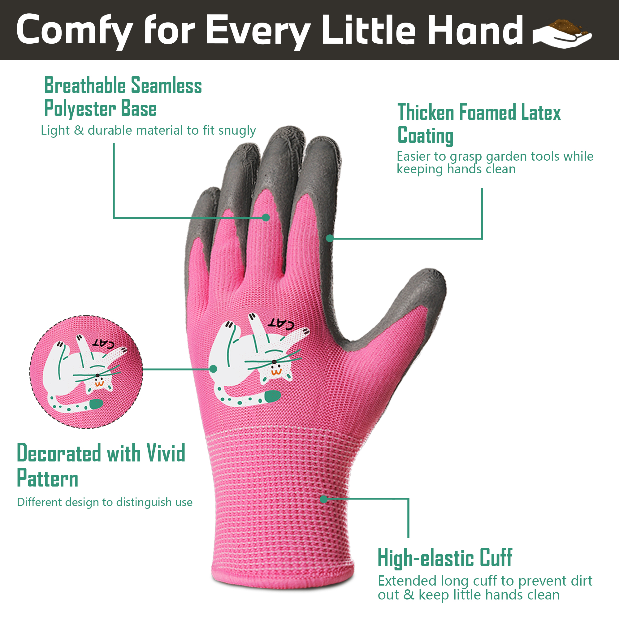 4 Pairs Kids Gardening Gloves  - đánh giá và giá Gardening Tools Toddler