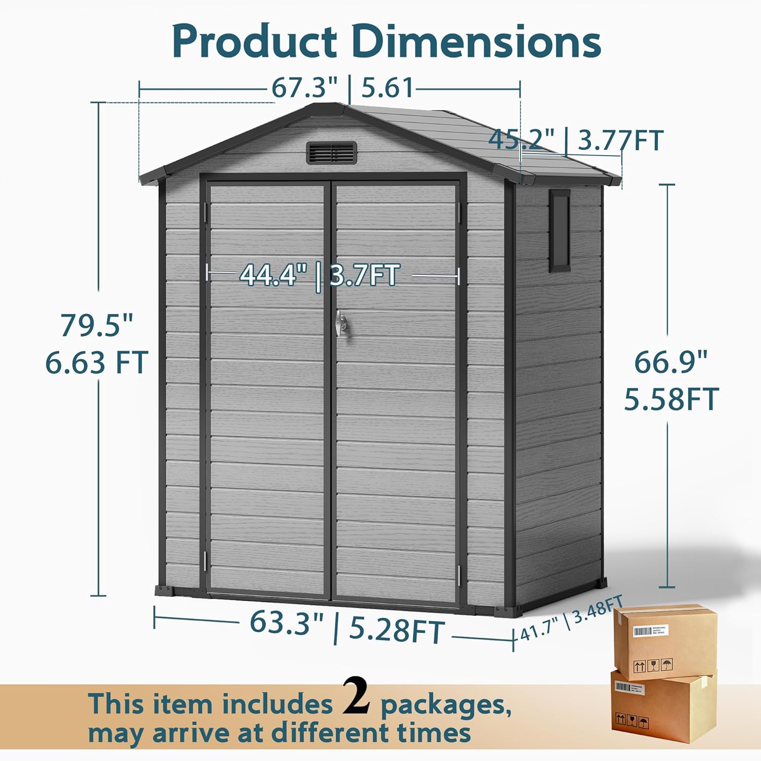 6X4 FT Outdoor Shed, Plastic S - đánh giá và giá Gardening Tools