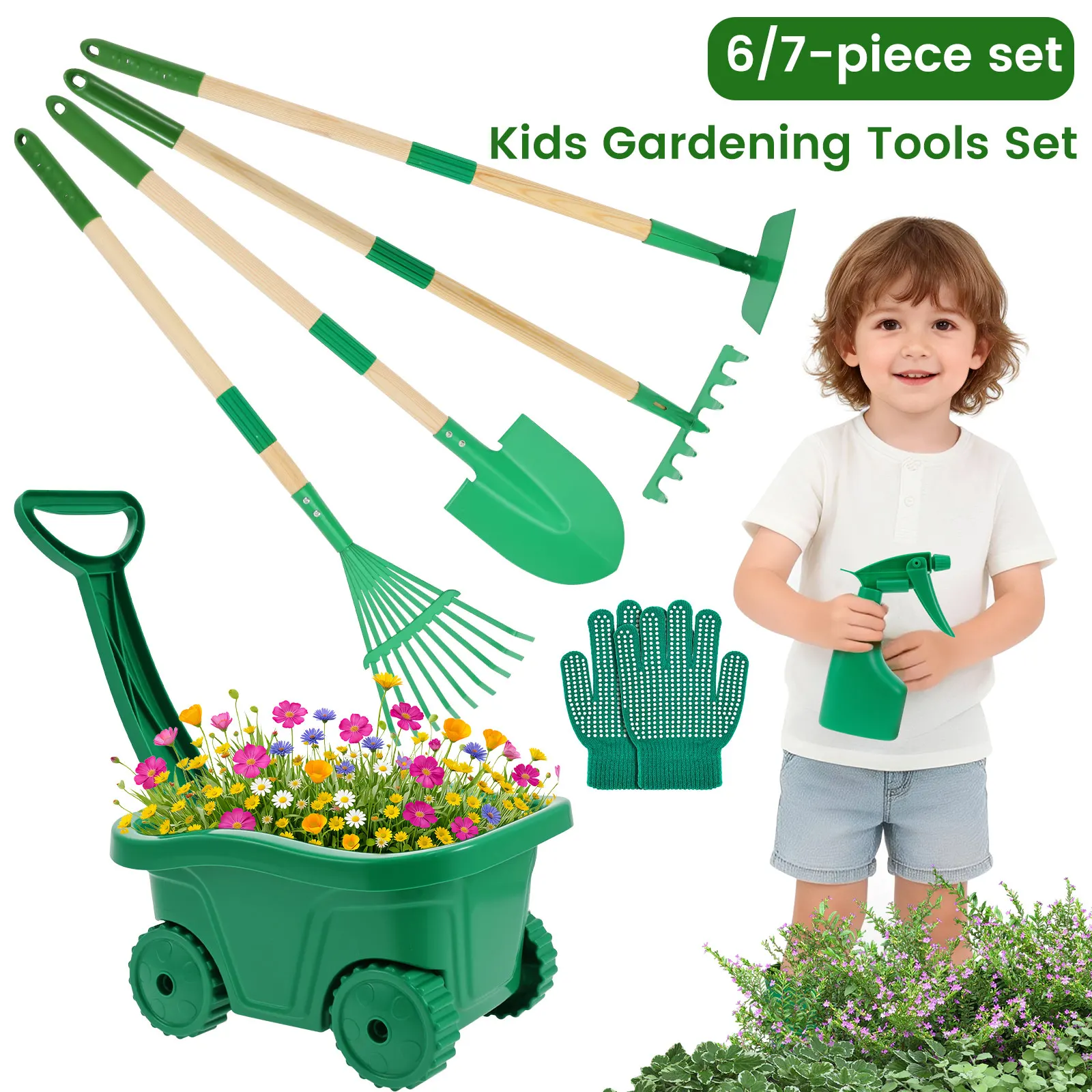 6/7Pcs Kids Gardening Tools Se - đánh giá và giá Gardening Tools Toddler