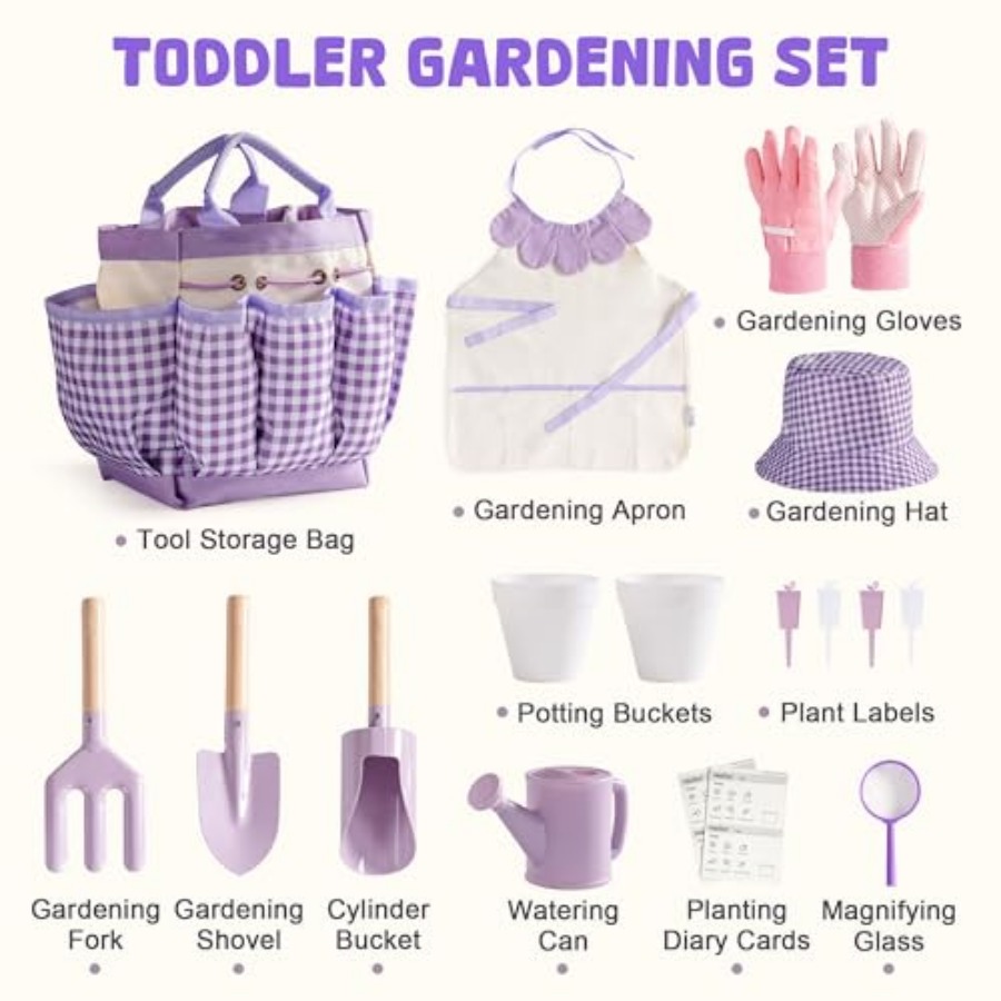 Gardening Set, 17PCS Toddler G - đánh giá và giá Gardening Tools Toddler