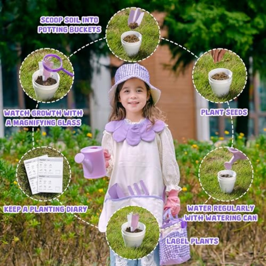 Gardening Set, 17PCS Toddler G - đánh giá và giá Gardening Tools Toddler