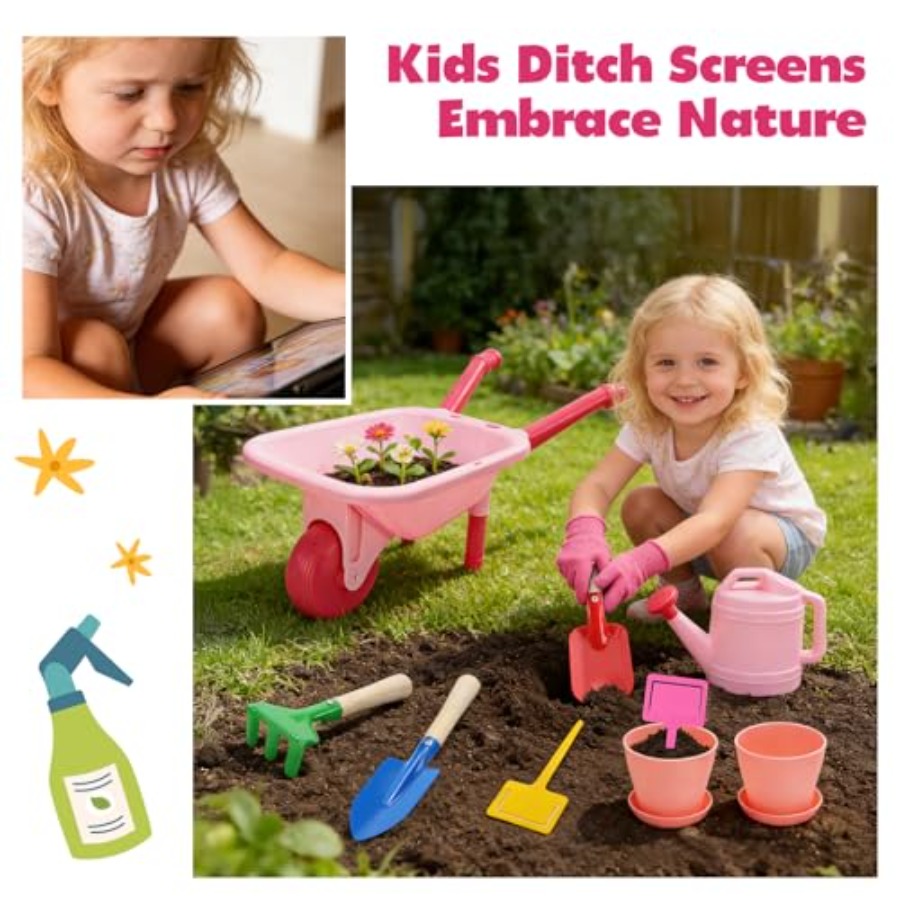 Gardening Tool Set Pink Wheelb - đánh giá và giá Gardening Tools Pink