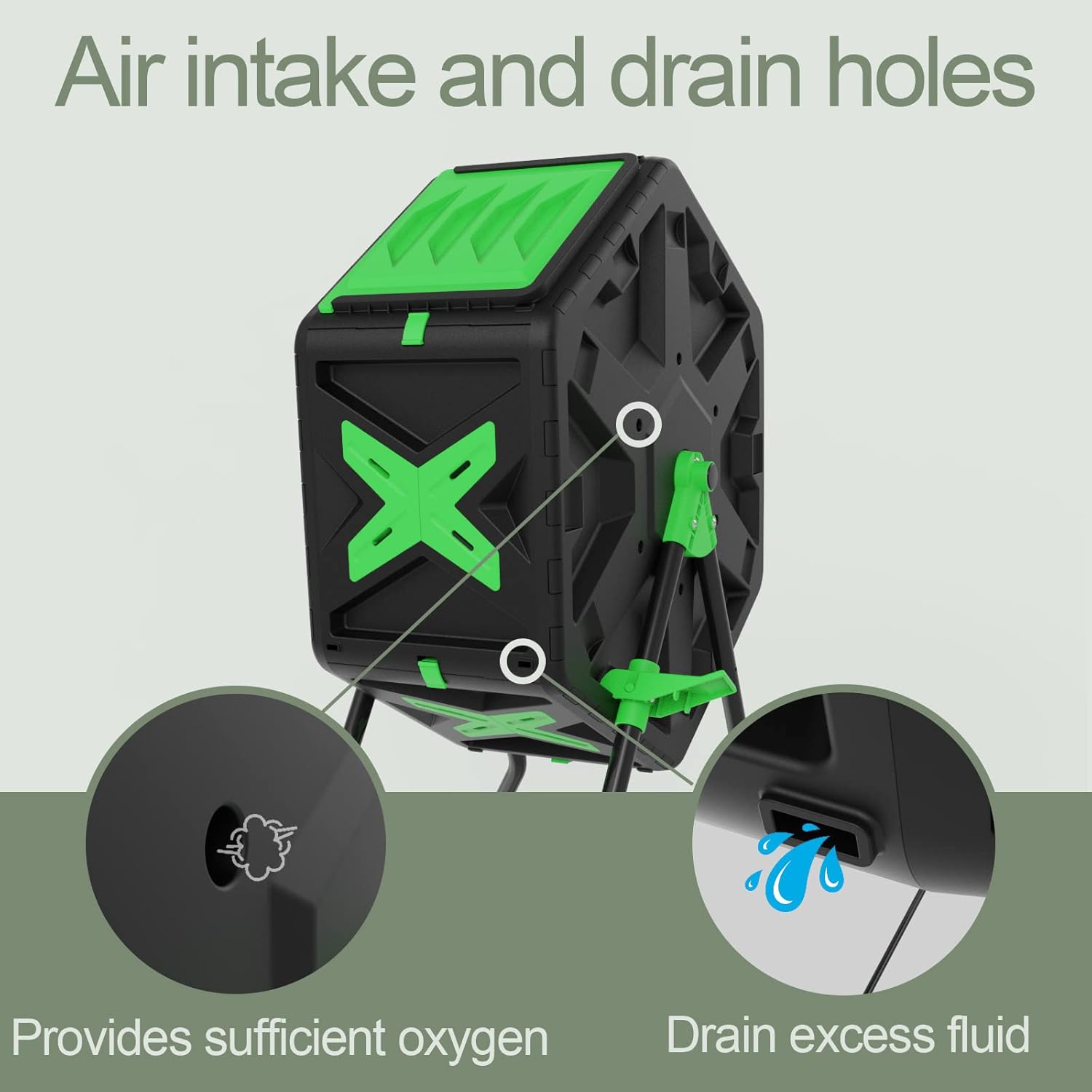 Lightweight Tumbling Compost B - đánh giá và giá Compost Bin