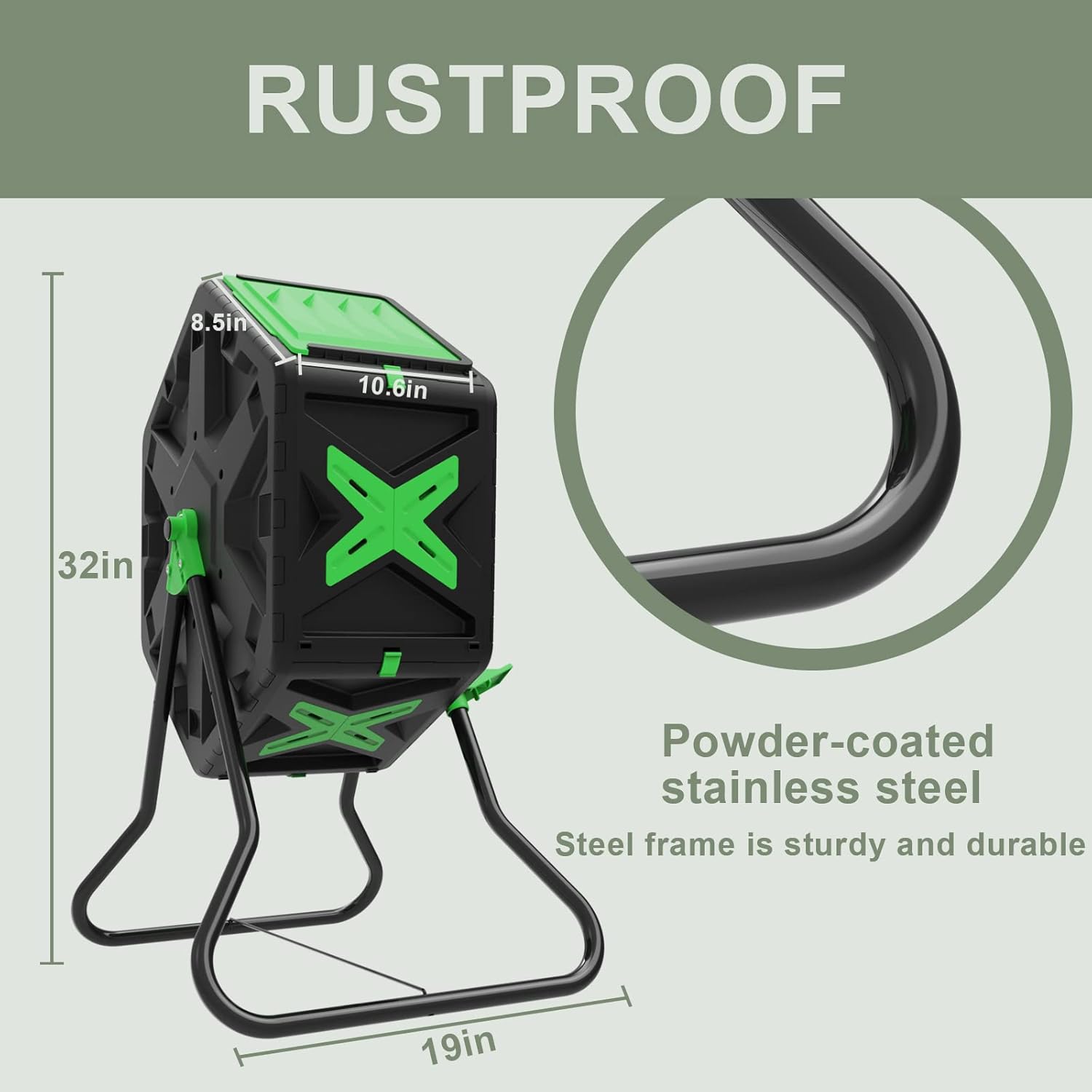 Lightweight Tumbling Compost B - đánh giá và giá Compost Bin