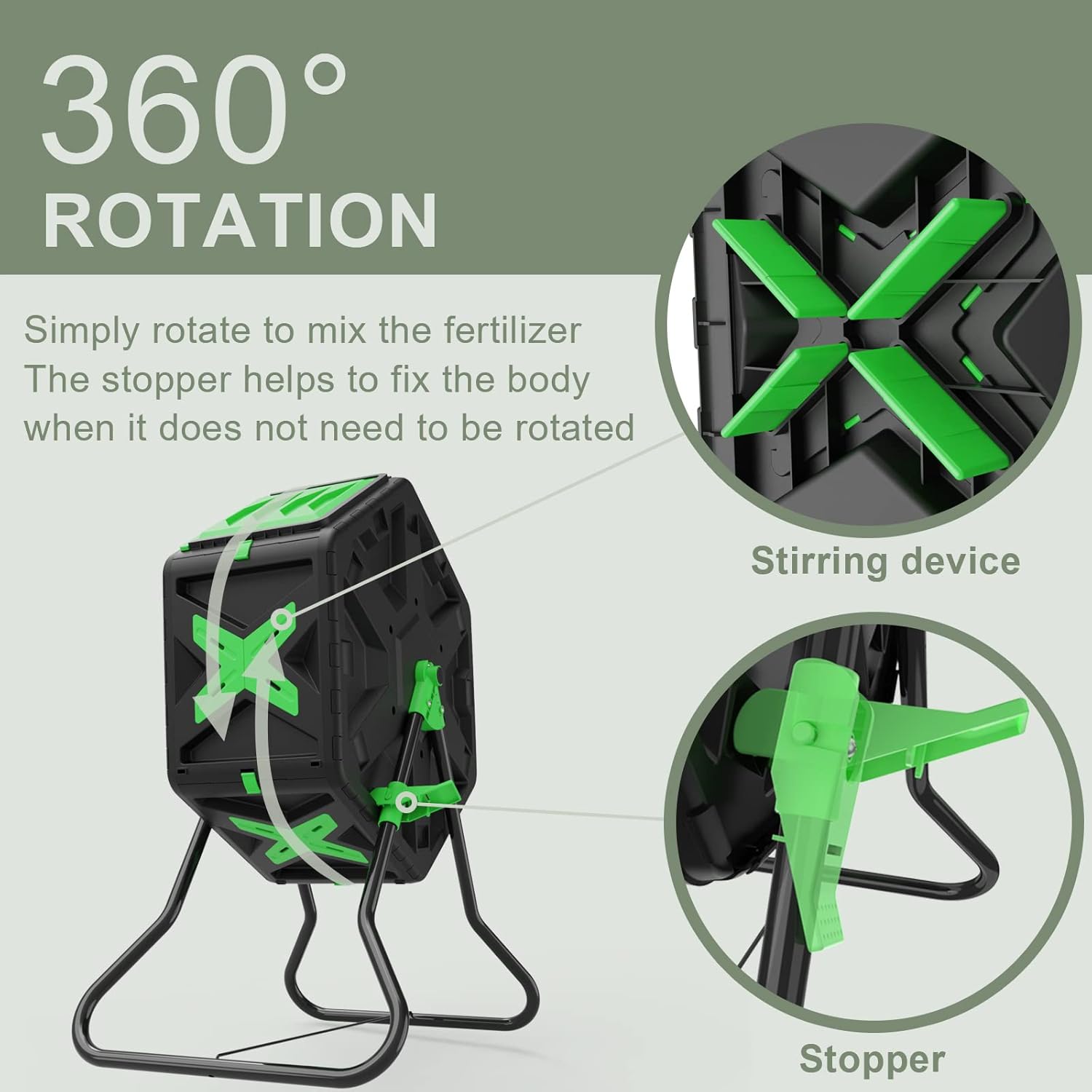 Lightweight Tumbling Compost B - đánh giá và giá Compost Bin