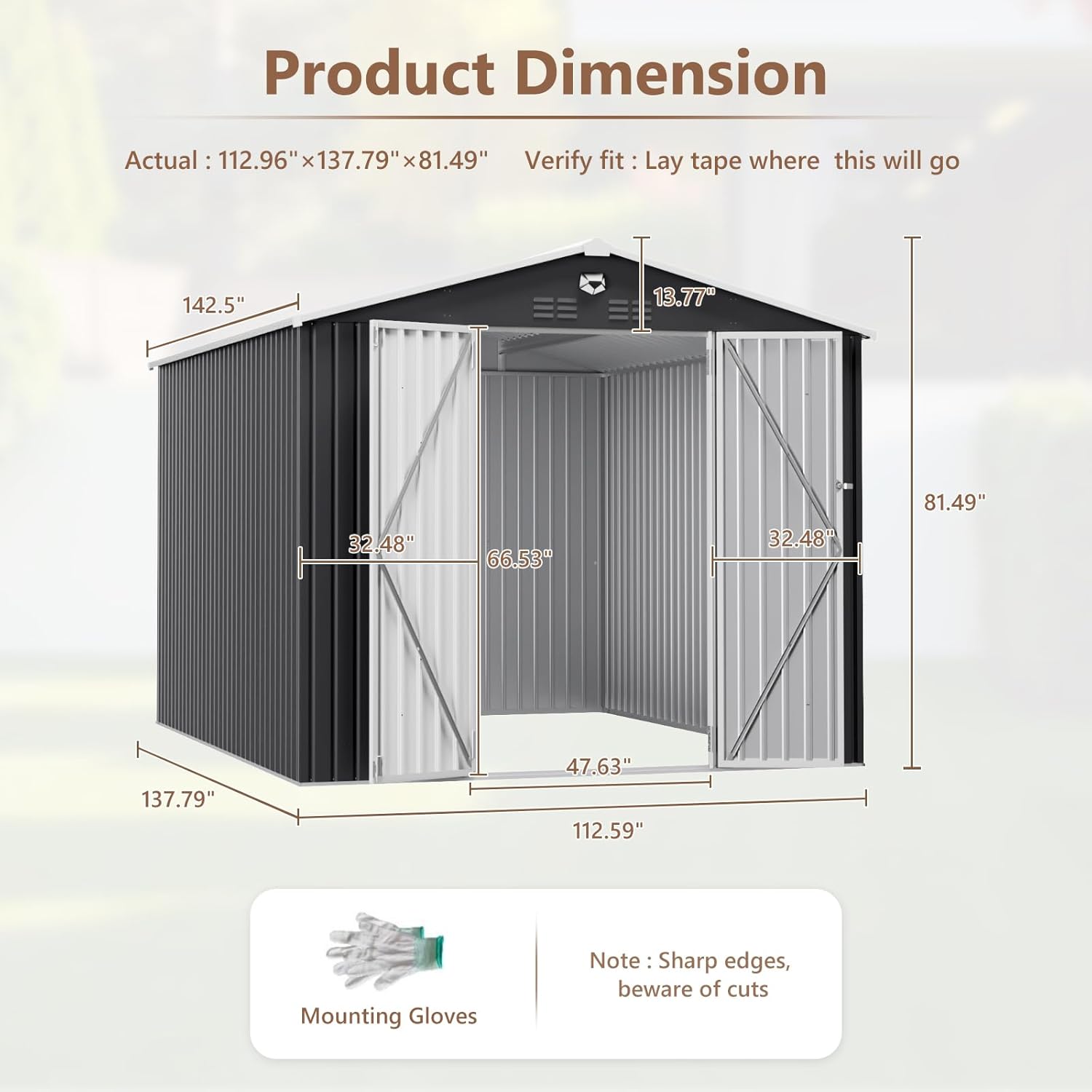 10x12 FT Metal Outdoor Storage - đánh giá và giá Gardening Tools