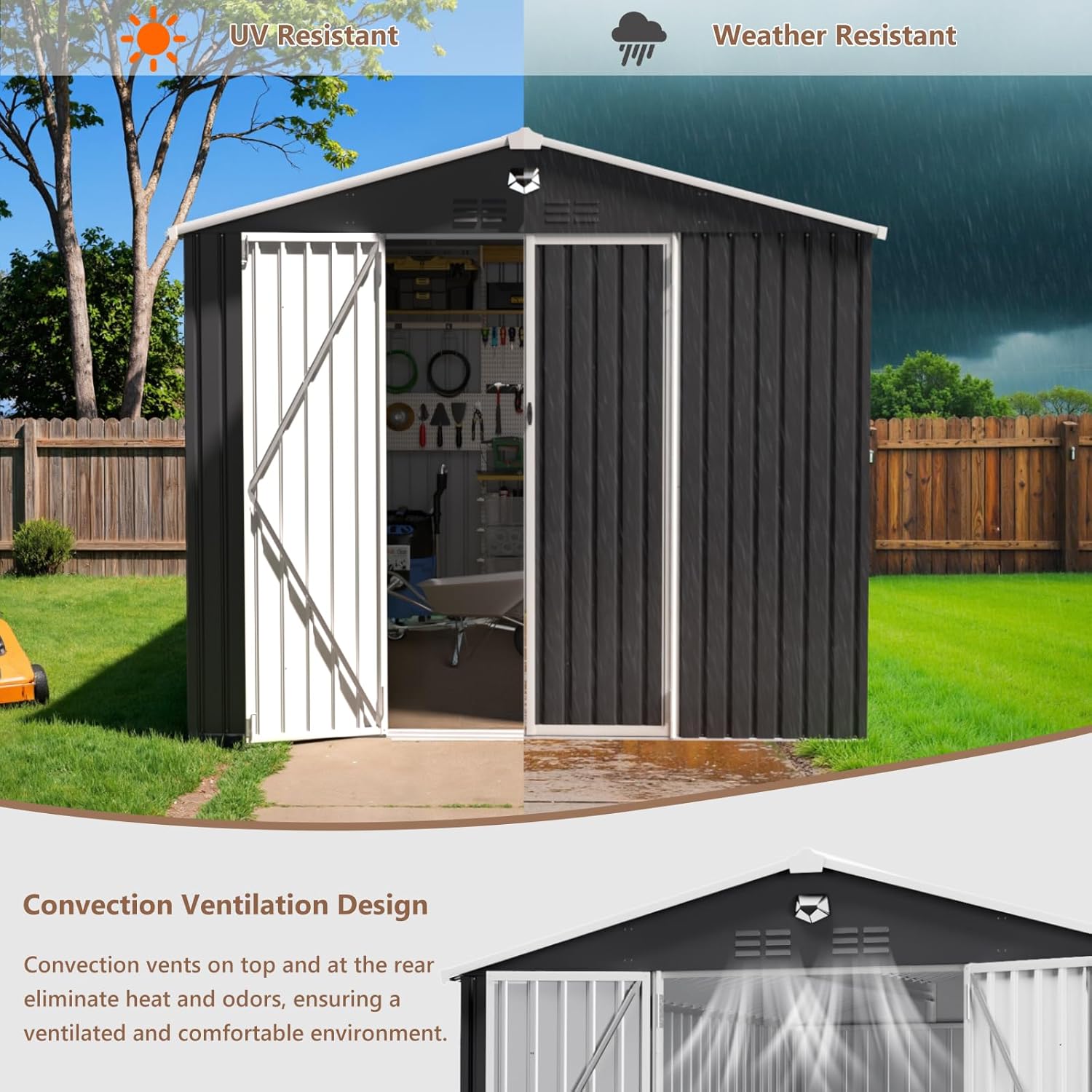 10x12 FT Metal Outdoor Storage - đánh giá và giá Gardening Tools