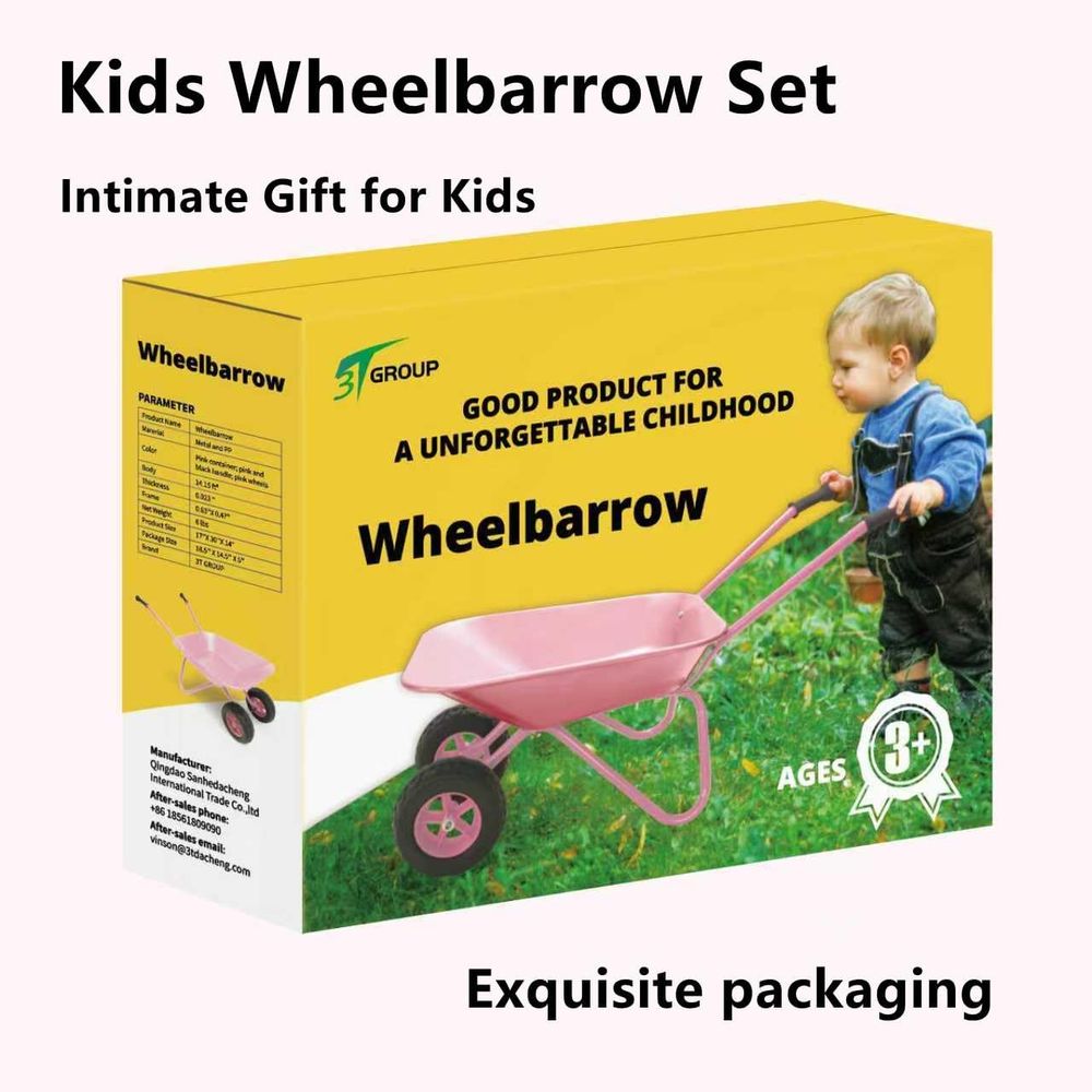 Children's Pink Metal Wheelbar - đánh giá và giá Gardening Tools Pink