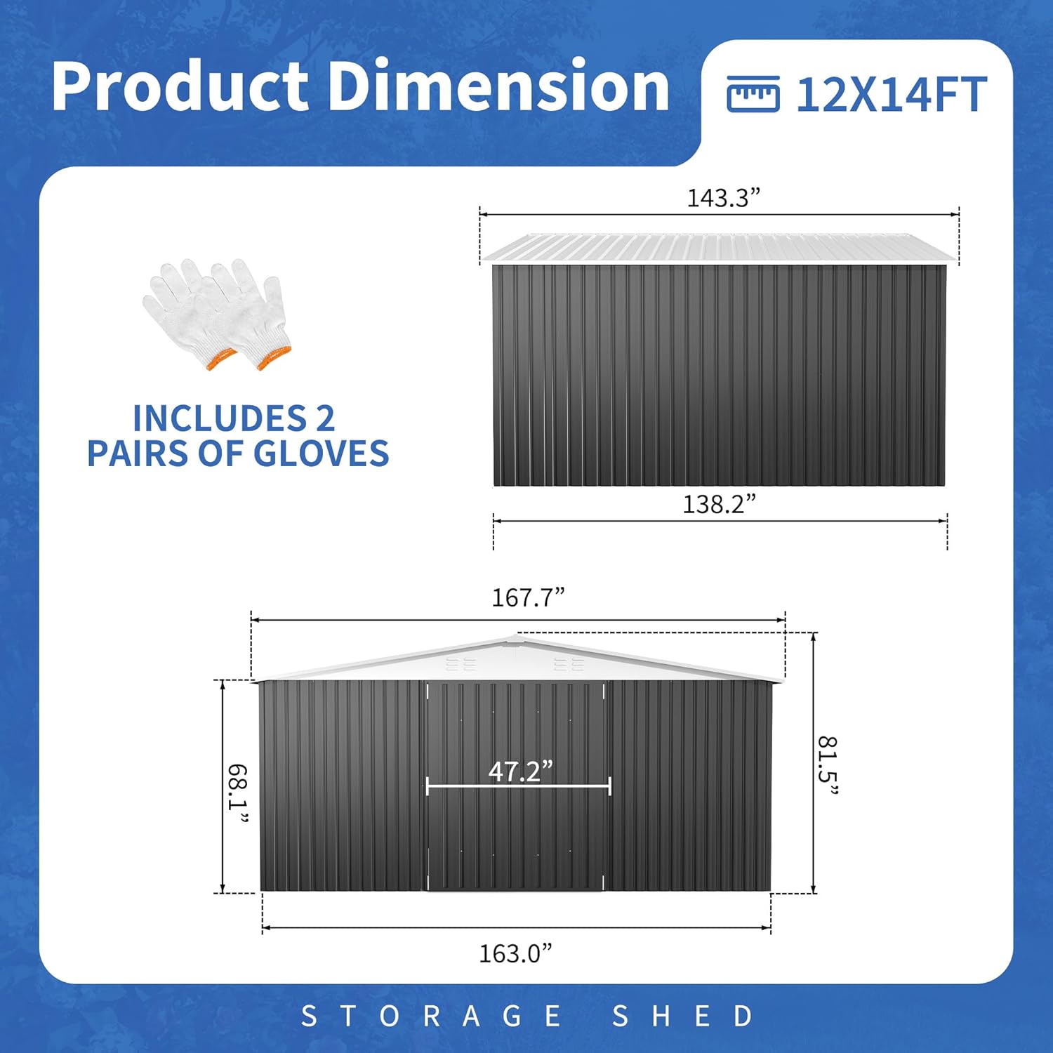 12x14 FT Storage Shed,Garden S - đánh giá và giá Gardening Tools