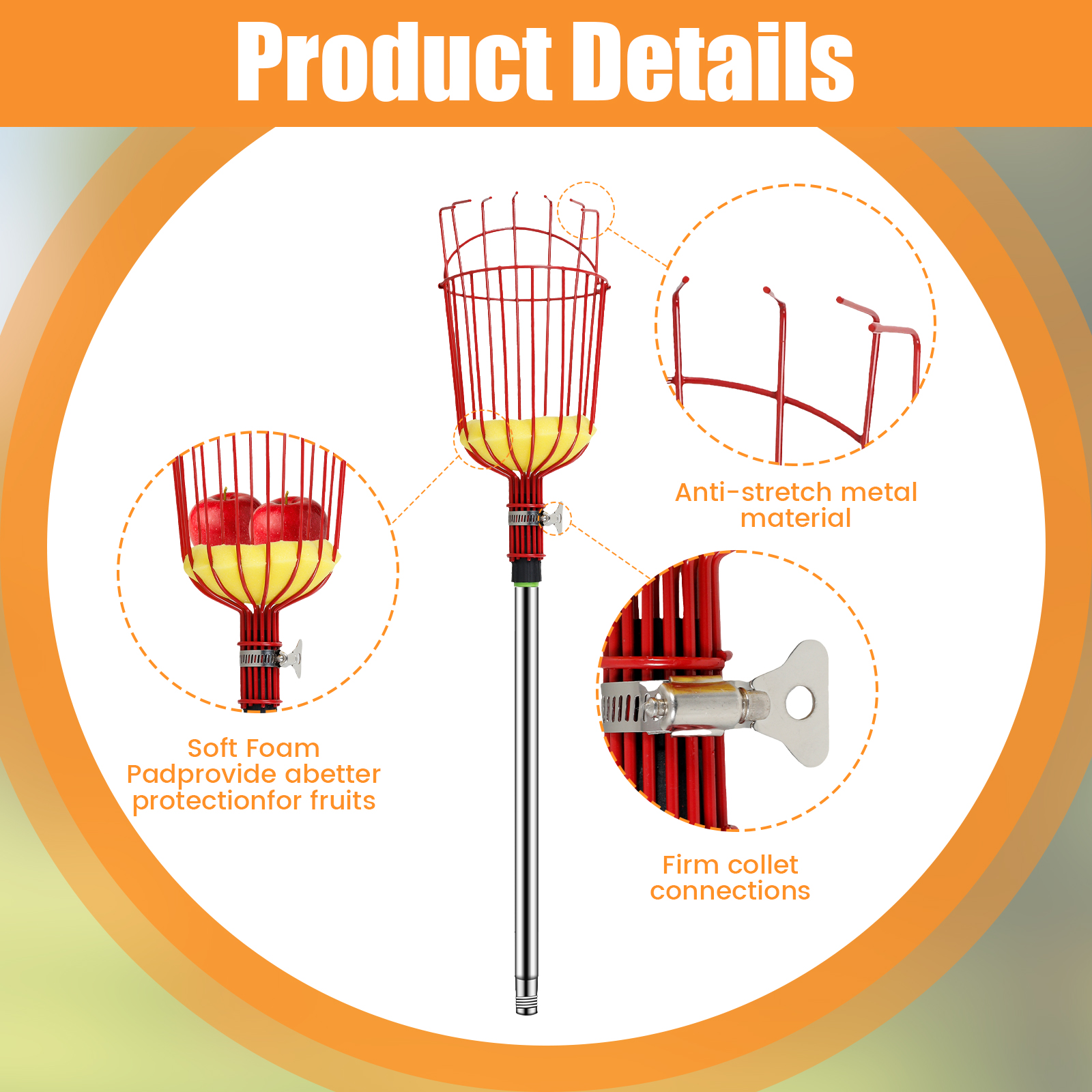 Deep Basket Fruit Picker Catch - đánh giá và giá Gardening Tools Knife