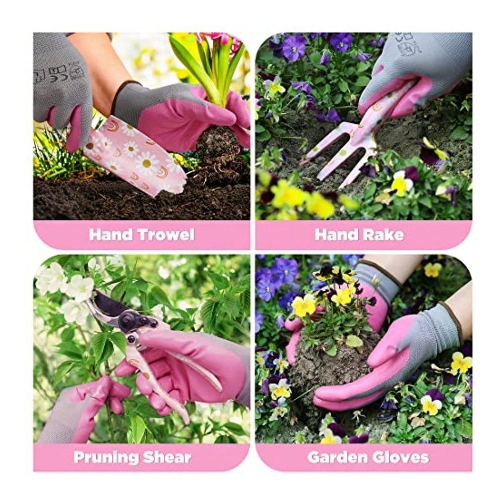 Aluminum Garden Tool Set 4PCS  - đánh giá và giá Gardening Tools Pink