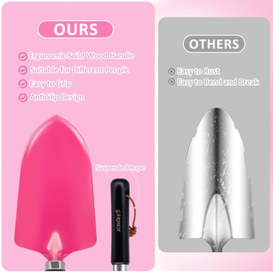 9Piece Heavy Duty Gardening Ha - đánh giá và giá Gardening Tools Pink