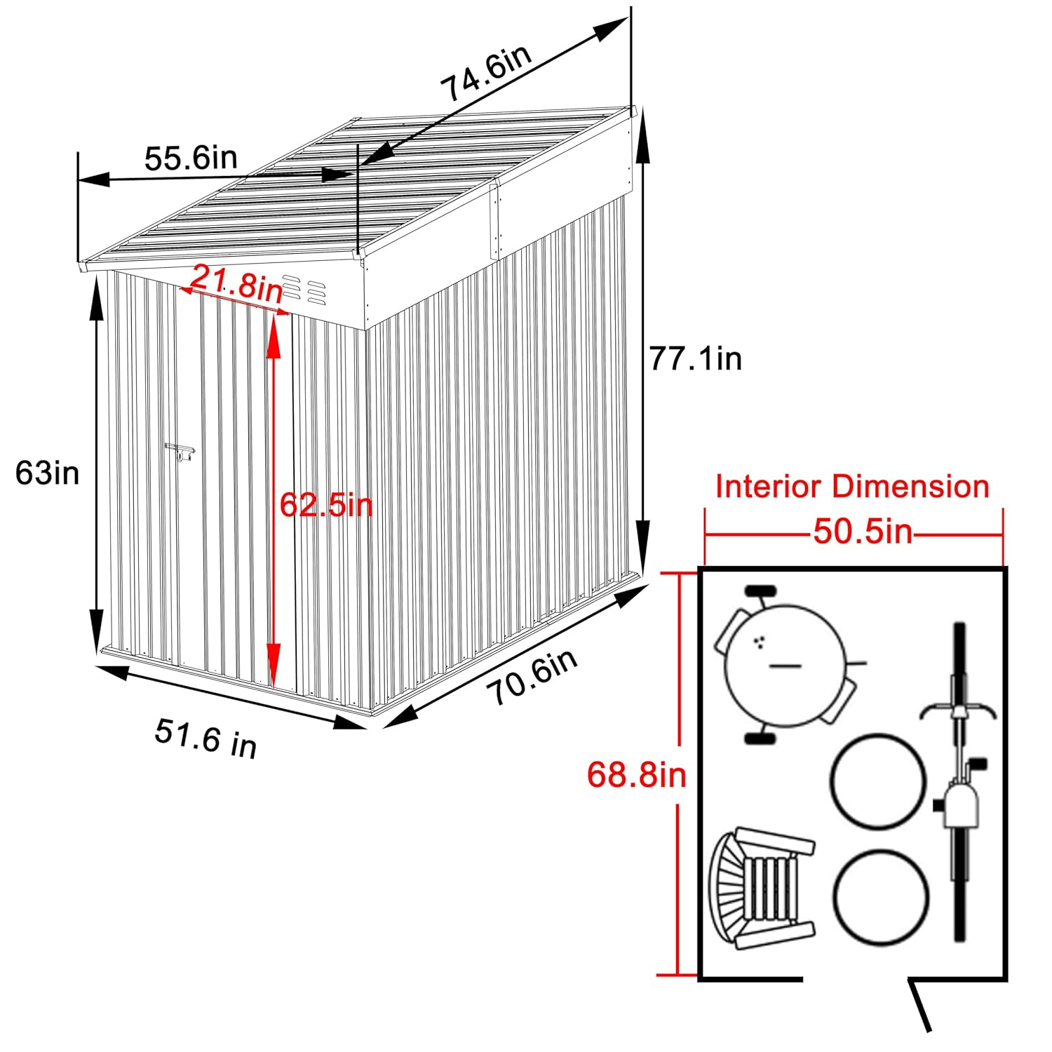 4x6FT Metal Outdoor Storage Sh - đánh giá và giá Gardening Tools