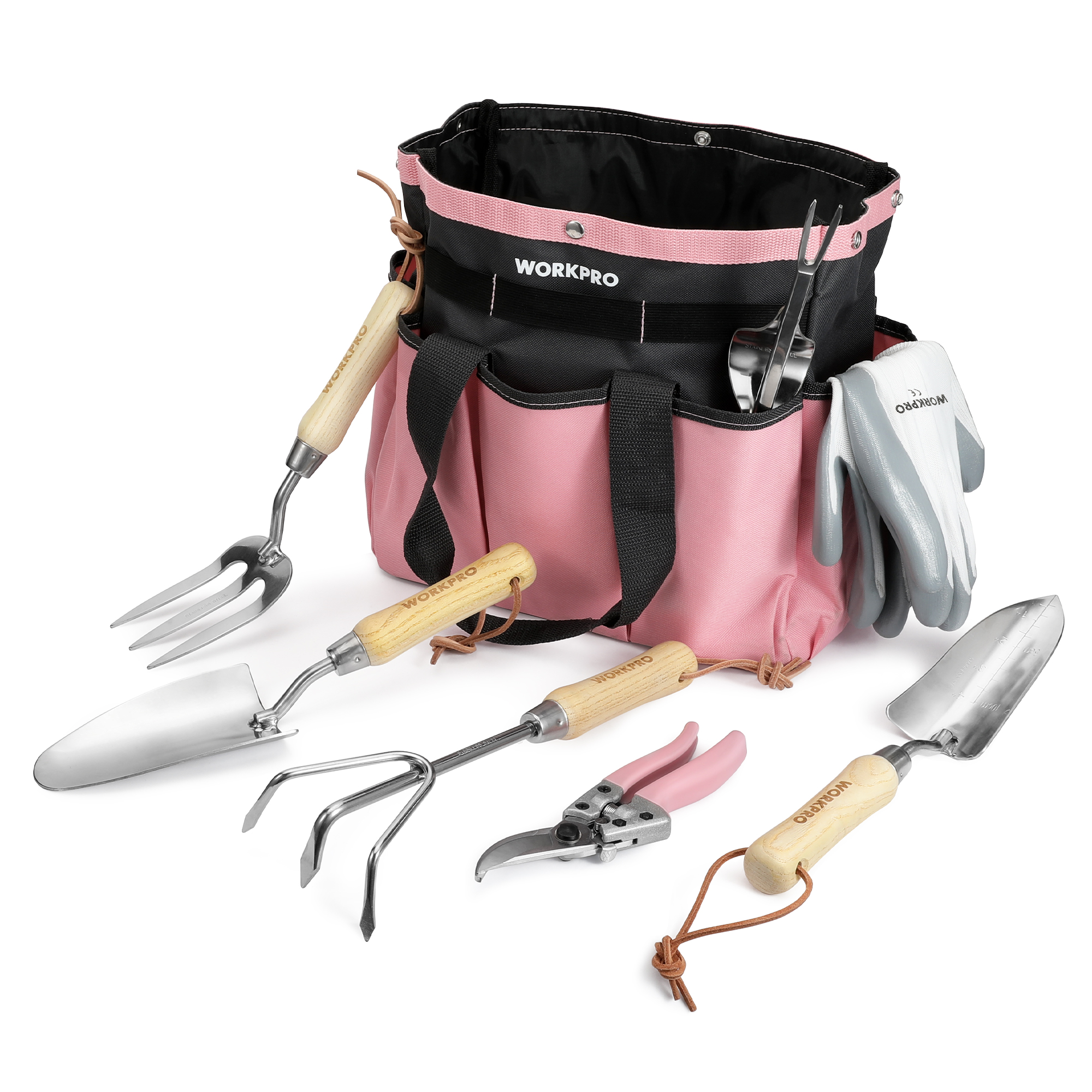 WORKPRO 8-Piece Pink Garden To - đánh giá và giá Gardening Tools Pink