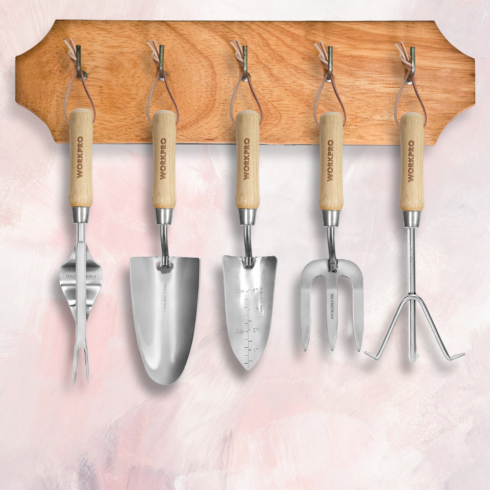 WORKPRO 8-Piece Pink Garden To - đánh giá và giá Gardening Tools Pink
