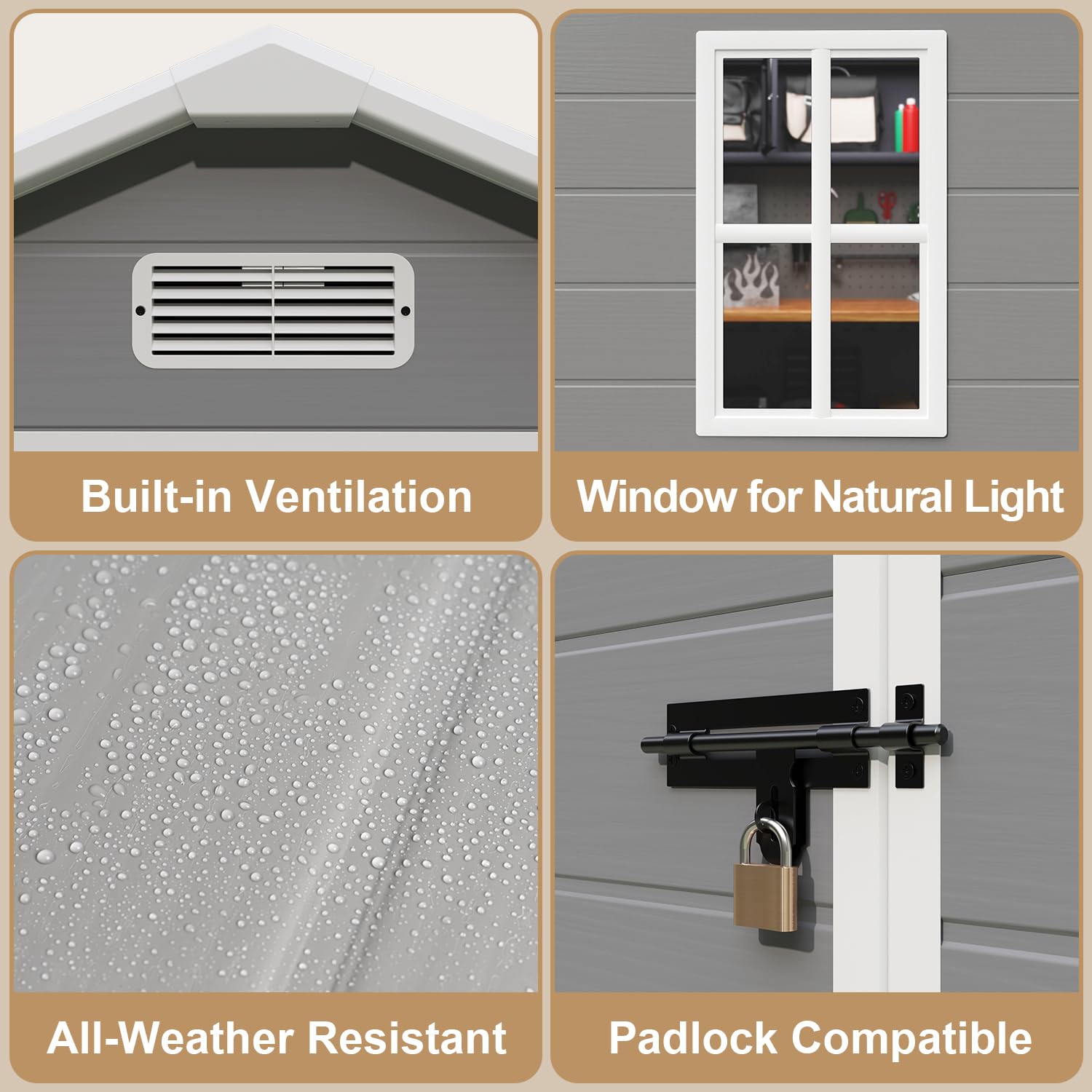 All-Weather Resin Outdoor Stor - đánh giá và giá Gardening Tools