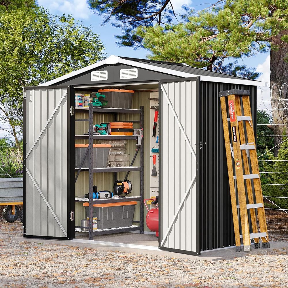 6x4 Outdoor Storage Shed, Meta - đánh giá và giá Gardening Tools