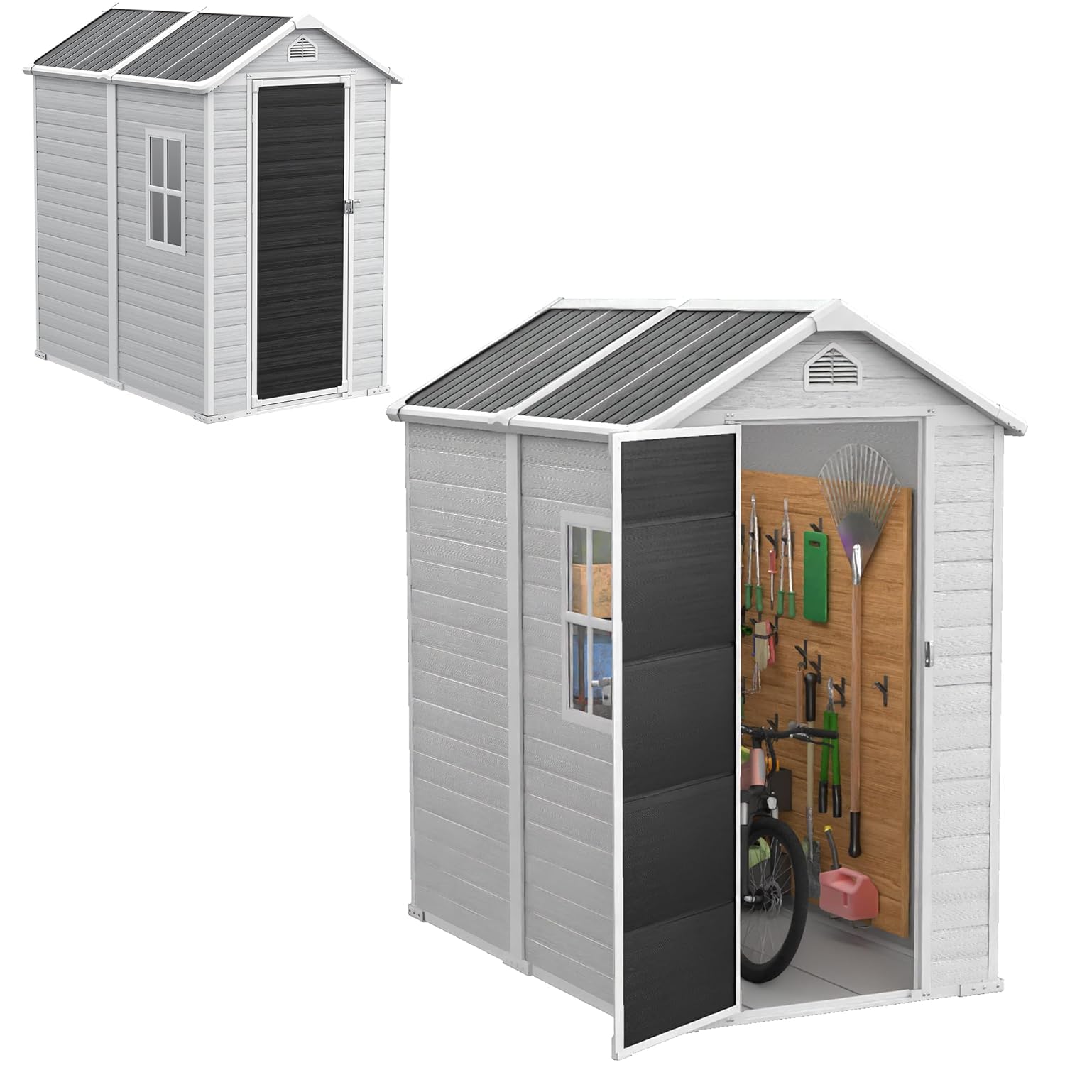 4x6 FT Plastic Storage Shed Wa - đánh giá và giá Gardening Tools