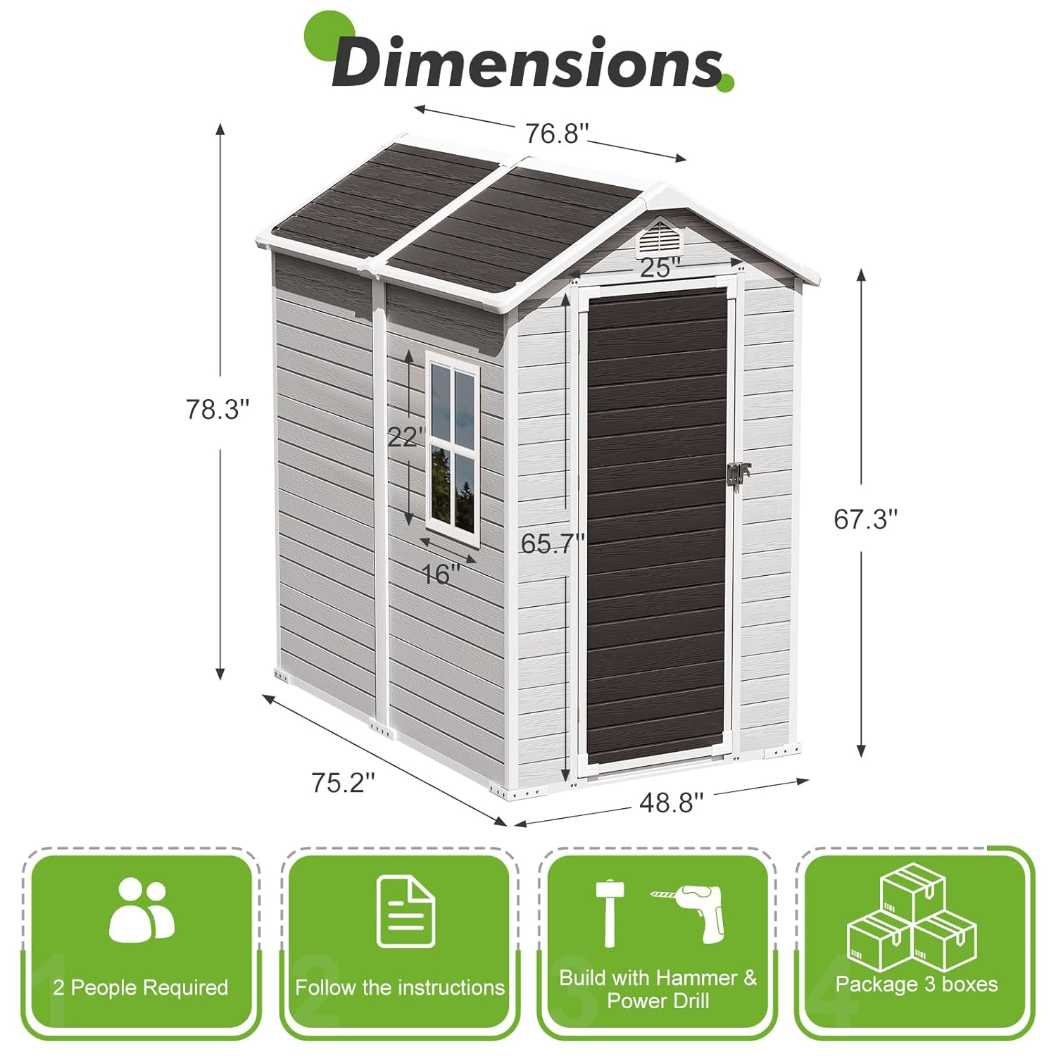 4x6 FT Plastic Storage Shed Wa - đánh giá và giá Gardening Tools
