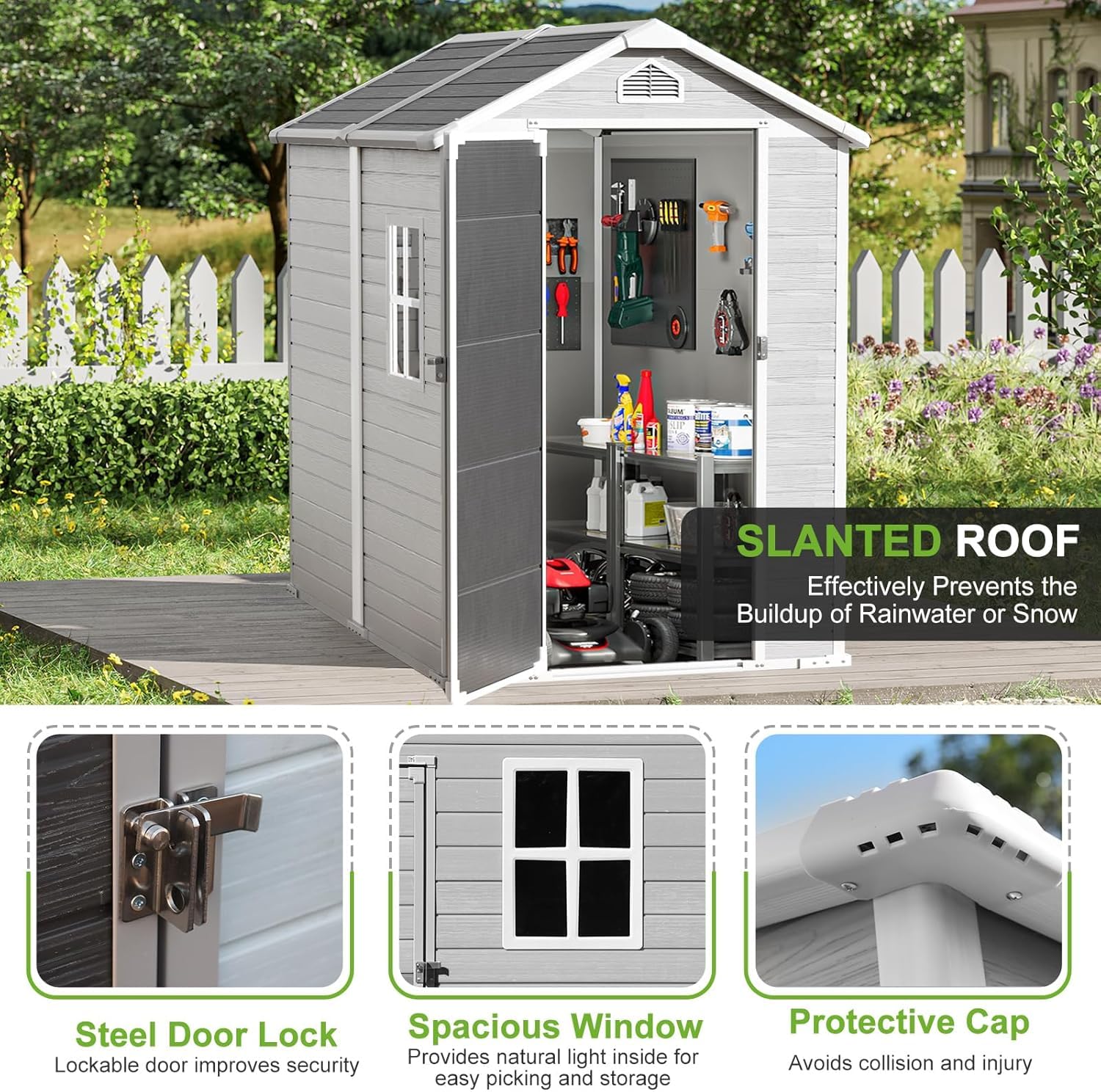 4x6 FT Plastic Storage Shed Wa - đánh giá và giá Gardening Tools
