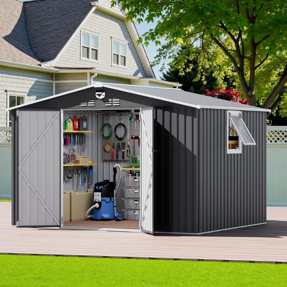 10x8 Outdoor Metal Storage She - đánh giá và giá Gardening Tools