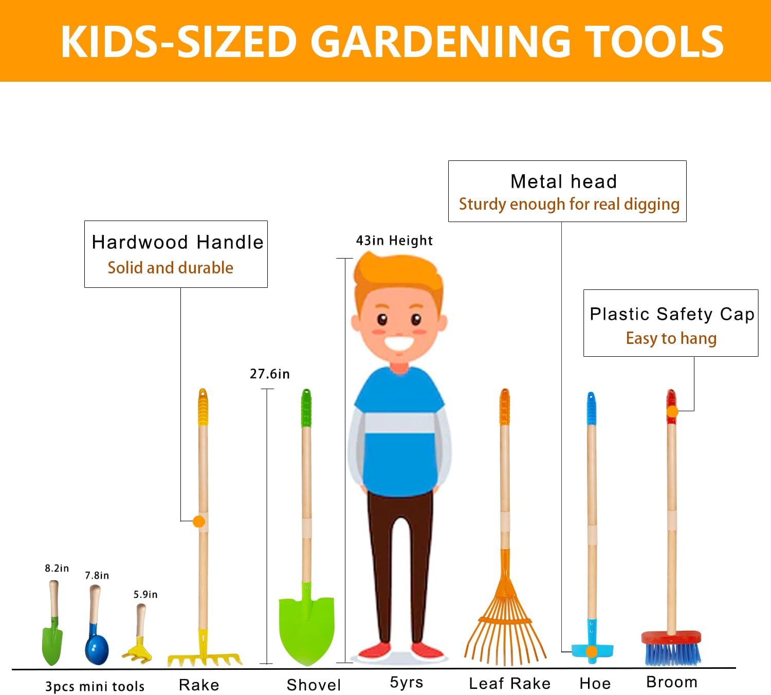 Toddler Gardening Tools, 8PCS  - đánh giá và giá Gardening Tools Toddler