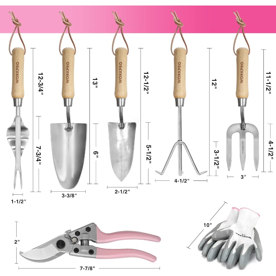 8 Piece Pink Garden Tool Set S - đánh giá và giá Gardening Tools Pink