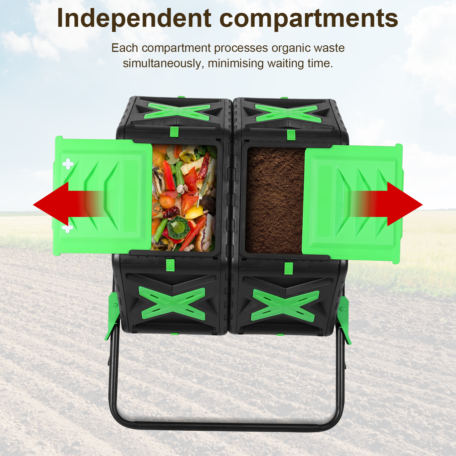 140L Dual Chamber Compost Bin  - đánh giá và giá Compost Bin