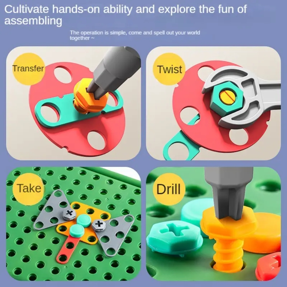 450Pcs Kids STEM Drill Set Cre - đánh giá và giá Gardening Tools Toddler