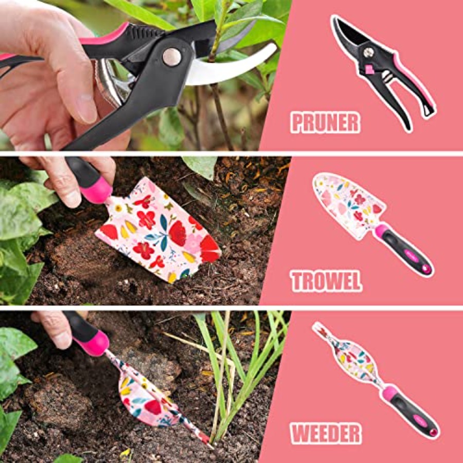 20-Piece Gardening Tool Set fo - đánh giá và giá Gardening Tools Pink