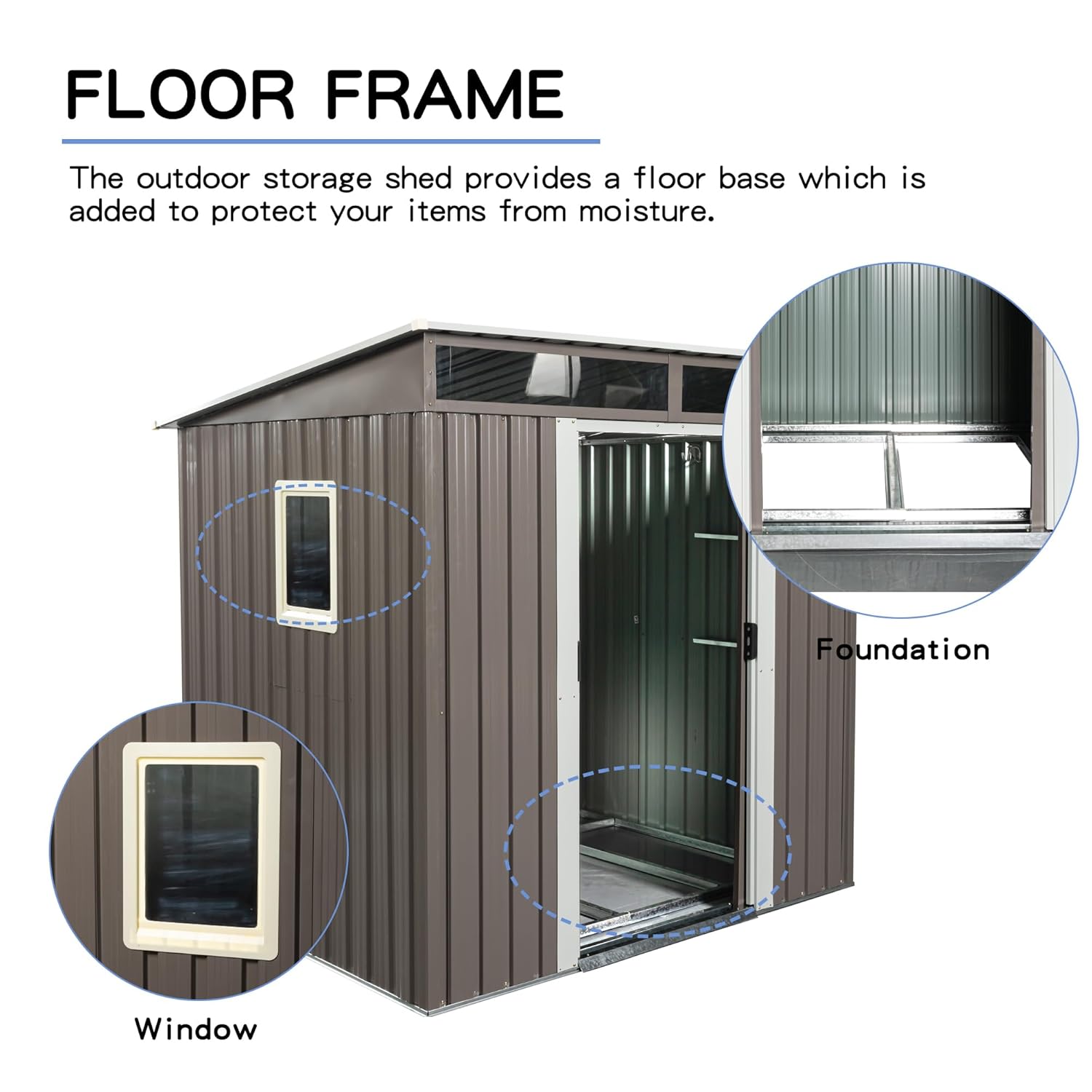 6X5 FT Outdoor Storage Shed, W - đánh giá và giá Gardening Tools
