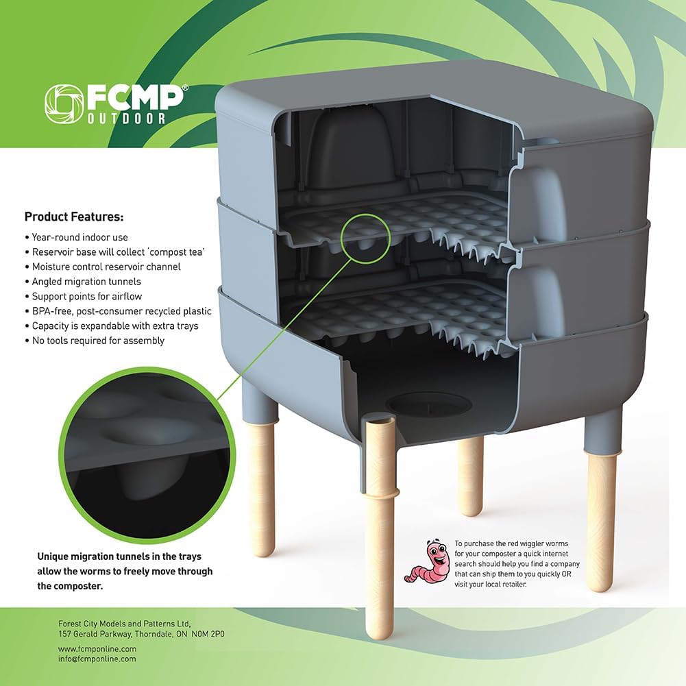 2-Tray Worm Composter Bin for  - đánh giá và giá Compost Bin