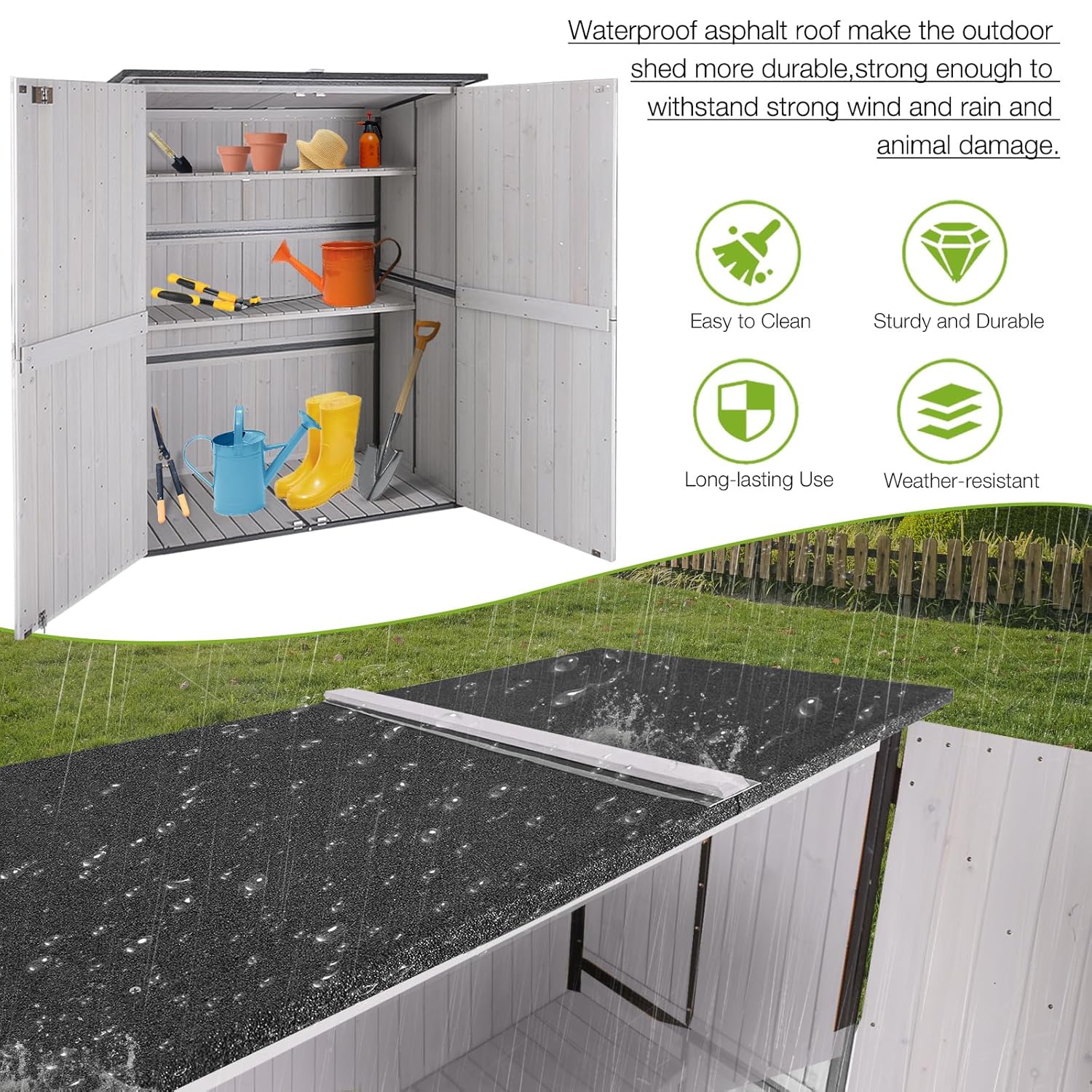 Outdoor Cabinet Storage Shed w - đánh giá và giá Gardening Tools