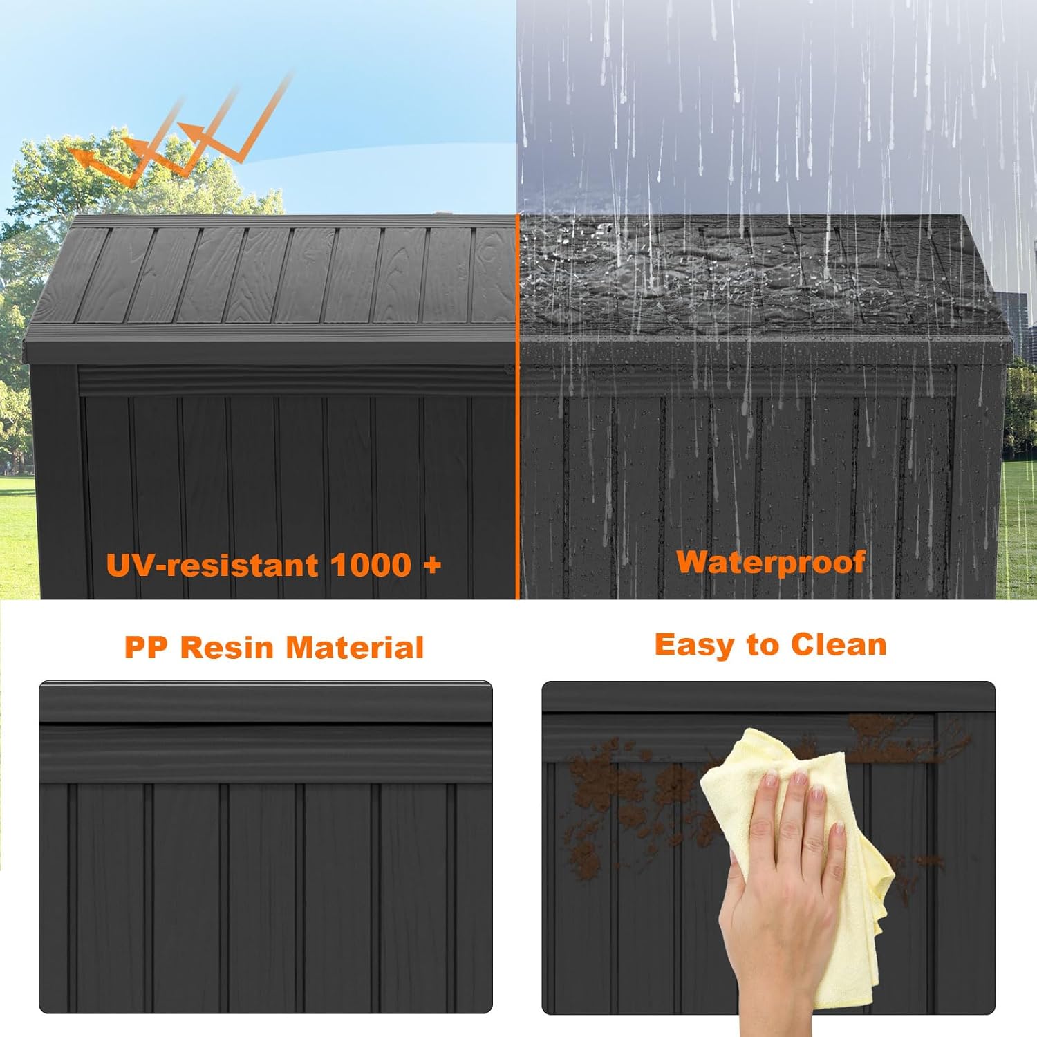 180Gal Lockable Resin Deck Box - đánh giá và giá Gardening Tools