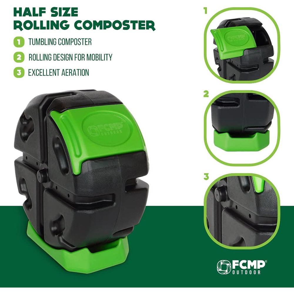 Outdoor Half Size Rolling Sing - đánh giá và giá Compost Bin