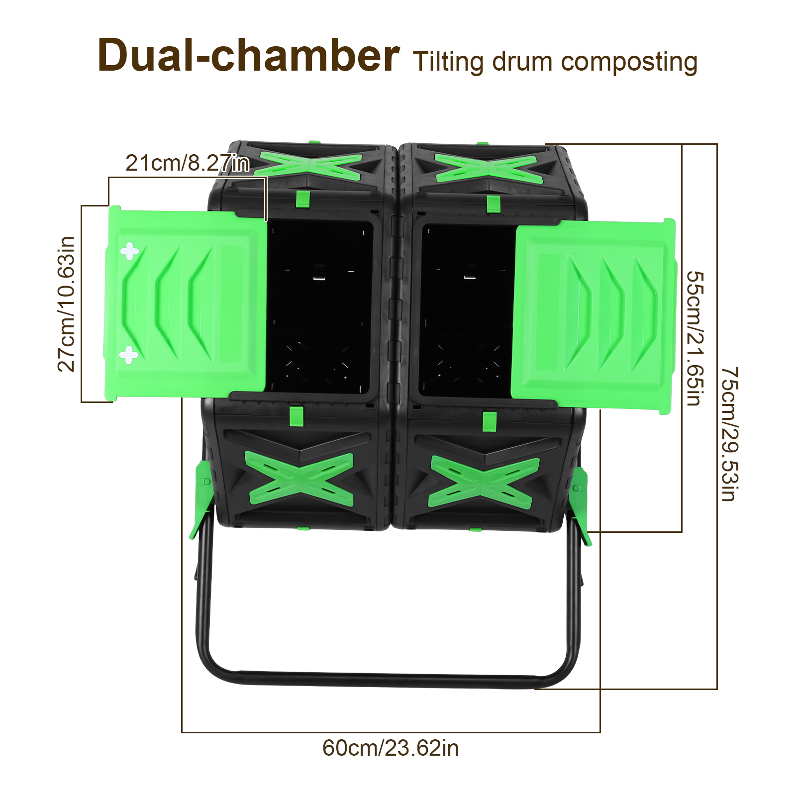 140L Dual Chamber Outdoor Tumb - đánh giá và giá Compost Bin